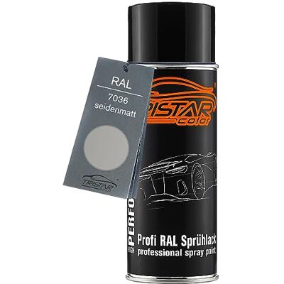 TRISTARcolor RAL 7036 Platingrau mat satiné, bombe de peinture bombe aérosol 400 ml, à séchage rapide - Publicité TRISTARcolor RAL 7036 Platingrau mat satiné, bombe de peinture bombe aérosol 400 ml, à séchage rapide - Publicité