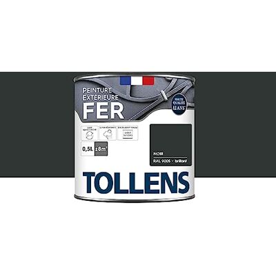Tollens Peinture extérieure fer 2 en 1 Ultra Résistante Protection antirouille Laque Riche en Résine Sans Sous-Couche Entretien Facile Brillant Noir Brillant 0,5L = 8m2 - Publicité Tollens Peinture extérieure fer 2 en 1 Ultra Résistante Protection antirouille Laque Riche en Résine Sans Sous-Couche Entretien Facile Brillant Noir Brillant 0,5L = 8m2 - Publicité