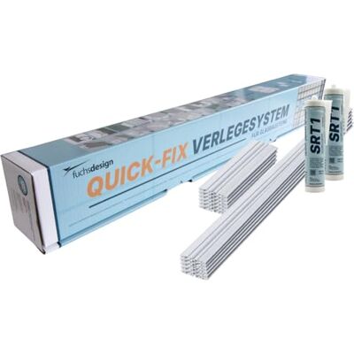 Fuchs Design QUICK-FIX système d'installation pour 20 briques de verre (19x19x8 cm) convient pour un usage extérieur installation rapide et facile des briques de verre - Publicité Fuchs Design QUICK-FIX système d'installation pour 20 briques de verre (19x19x8 cm) convient pour un usage extérieur installation rapide et facile des briques de verre - Publicité