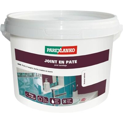 Parexlanko Joint en pâte pour carrelage Blanc 5kg Prêt à l’emploi Pour joints de 1 à 6mm Idéal murs et plans de travail intérieurs Application facile - Publicité Parexlanko Joint en pâte pour carrelage Blanc 5kg Prêt à l’emploi Pour joints de 1 à 6mm Idéal murs et plans de travail intérieurs Application facile - Publicité