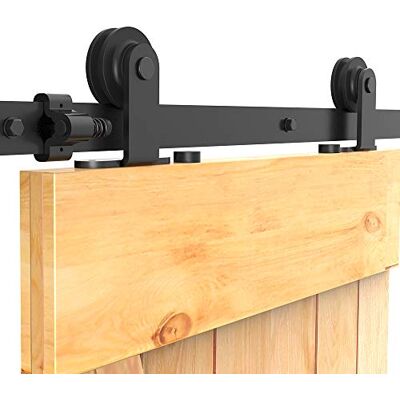 CCJH - 66FT201cm - Noir - Kit de rail pour porte coulissante - Publicité CCJH - 66FT201cm - Noir - Kit de rail pour porte coulissante - Publicité