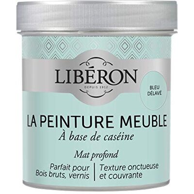 Libéron Peinture meuble à base de caséine, Bleu Délavé, 500 ML - Publicité Libéron Peinture meuble à base de caséine, Bleu Délavé, 500 ML - Publicité