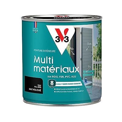 V33 Peinture extérieure Multi-matériaux, Noir Poudré 0,5L - Publicité V33 Peinture extérieure Multi-matériaux, Noir Poudré 0,5L - Publicité