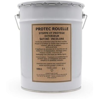ART Vernis de Protection (0861) pour Métaux Ferreux Protection Contre La Corrosion Peinture De Protection Résistant à La Rouille Traitement Antirouille Finition (Satin, 5L) - Publicité ART Vernis de Protection (0861) pour Métaux Ferreux Protection Contre La Corrosion Peinture De Protection Résistant à La Rouille Traitement Antirouille Finition (Satin, 5L) - Publicité