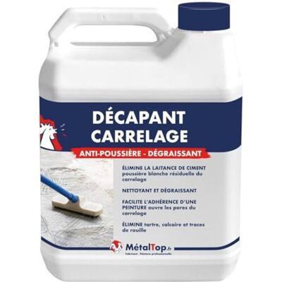 Metaltop Decapant Carrelage 5 L Élimine les graisses incrustées sur sols et murs intérieurs et extérieurs. Publicité Metaltop Decapant Carrelage 5 L Élimine les graisses incrustées sur sols et murs intérieurs et extérieurs. Publicité