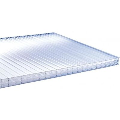MCCOVER Plaque polycarbonate alvéolaire 4000 x 980 x 32mm Clair, ep.32 mm, l.98 cm, L.4 m - Publicité MCCOVER Plaque polycarbonate alvéolaire 4000 x 980 x 32mm Clair, ep.32 mm, l.98 cm, L.4 m - Publicité