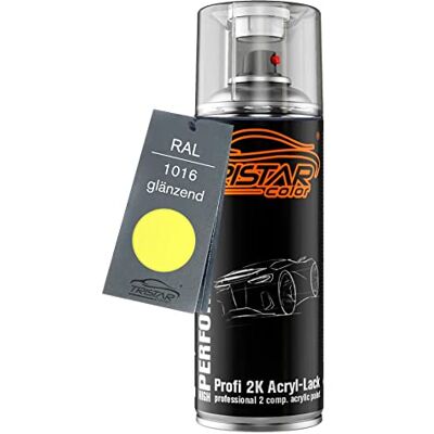 TRISTARcolor RAL 1016 Schwefelgelb brillant Bombe de peinture acrylique 2K aérosol peinture à vaporiser peinture à pulvériser 400 ml séchage rapide - Publicité TRISTARcolor RAL 1016 Schwefelgelb brillant Bombe de peinture acrylique 2K aérosol peinture à vaporiser peinture à pulvériser 400 ml séchage rapide - Publicité