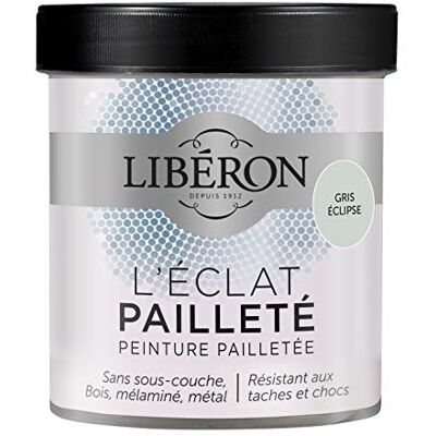 Libéron Peinture décorative L'éclat Pailleté, Gris éclipse, 500ml - Publicité Libéron Peinture décorative L'éclat Pailleté, Gris éclipse, 500ml - Publicité