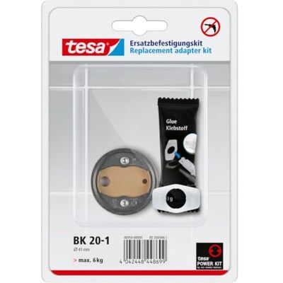 Tesa Power.Kit BK20, Adhésif Replacement Kit Fixation Murale Sans Perçage, Compatible Avec Ekkro, Luup, Klaam, Smooz Diamètre 41 mm, Hauteur 8 mm - Publicité Tesa Power.Kit BK20, Adhésif Replacement Kit Fixation Murale Sans Perçage, Compatible Avec Ekkro, Luup, Klaam, Smooz Diamètre 41 mm, Hauteur 8 mm - Publicité