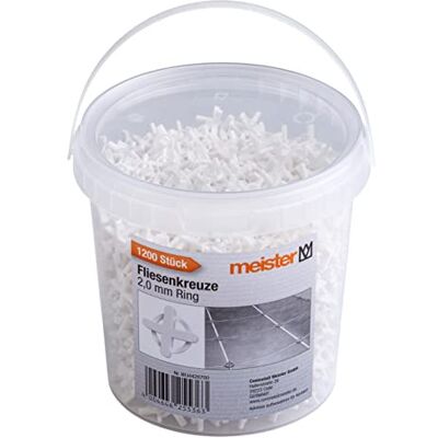 CONMETALL MEISTER G Croisillons - Croisillons pour carreaux - 2,0mm - 1200 pièces - Publicité CONMETALL MEISTER G Croisillons - Croisillons pour carreaux - 2,0mm - 1200 pièces - Publicité