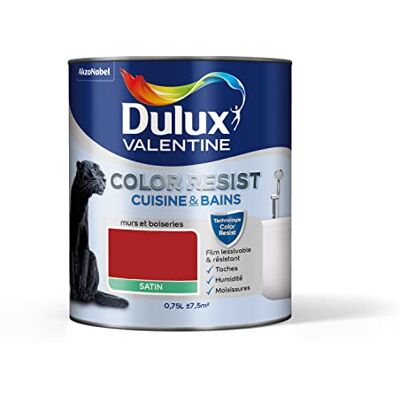 Dulux Valentine - Color Resist Cuisine & Salle de bains - Rouge Industriel - Publicité Dulux Valentine - Color Resist Cuisine & Salle de bains - Rouge Industriel - Publicité