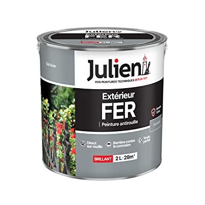 JULIEN - Solvent Paint - Gris Acier Brillant - 2L - Paint - Publicité JULIEN - Solvent Paint - Gris Acier Brillant - 2L - Paint - Publicité