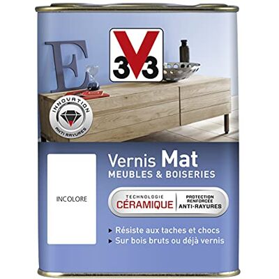 V33 Vernis Bois Incolore Mat - vernis - Publicité V33 Vernis Bois Incolore Mat - vernis - Publicité