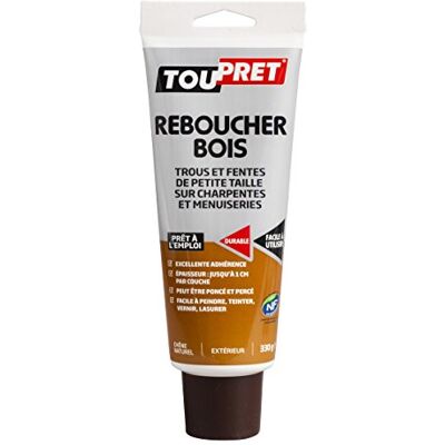 Toupret 451010 Reboucher bois pâte Tube de 330 g - Publicité Toupret 451010 Reboucher bois pâte Tube de 330 g - Publicité