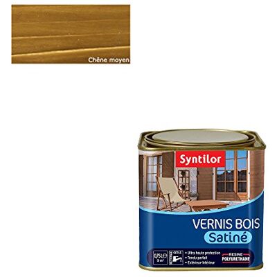 Syntilor Vernis Bois Chêne Moyen Satiné 0,75L - Publicité Syntilor Vernis Bois Chêne Moyen Satiné 0,75L - Publicité