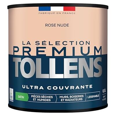 Tollens Peinture Couleur Murs, Boiseries & Radiateurs La Sélection Premium Pièces sèches et humides Ultra couvrante & résistante Ultra rapide Ecolabel Satin ROSE NUDE 0L5 = 6m² - Publicité Tollens Peinture Couleur Murs, Boiseries & Radiateurs La Sélection Premium Pièces sèches et humides Ultra couvrante & résistante Ultra rapide Ecolabel Satin ROSE NUDE 0L5 = 6m² - Publicité