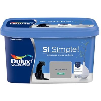 Dulux Valentine - Si Simple! - Gris Foncé - 2.5L - Paint - Publicité Dulux Valentine - Si Simple! - Gris Foncé - 2.5L - Paint - Publicité
