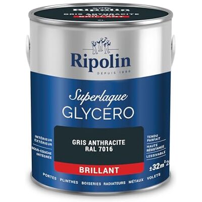 RIPOLIN RAL 7016 Gris anthracite Peinture - Intérieur/Extérieur - Publicité RIPOLIN RAL 7016 Gris anthracite Peinture - Intérieur/Extérieur - Publicité