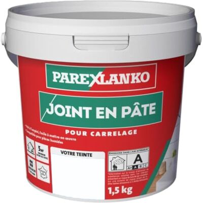 Parexlanko , Joint en Pâte prêt à l'emploi, Joint de carrelage compris entre 1 à 6mm pour mur et plan de travail intérieur, Ecru, 1,5 kg - Publicité Parexlanko , Joint en Pâte prêt à l'emploi, Joint de carrelage compris entre 1 à 6mm pour mur et plan de travail intérieur, Ecru, 1,5 kg - Publicité