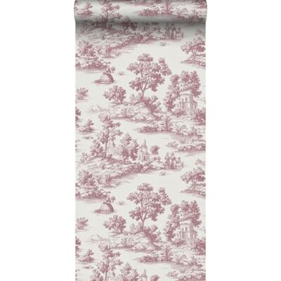 Sanders & Sanders papier peint toile de jouy rouge bordeaux 53 cm x 10 m - Publicité Sanders & Sanders papier peint toile de jouy rouge bordeaux 53 cm x 10 m - Publicité