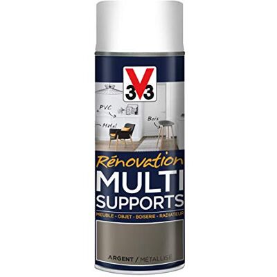 V33 Peinture Rénovation Multi-supports Argent Métallisé 400ml - Publicité V33 Peinture Rénovation Multi-supports Argent Métallisé 400ml - Publicité