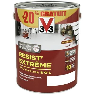 V33 Peinture Sol Resist' Extrême Blanc 3 L - Publicité V33 Peinture Sol Resist' Extrême Blanc 3 L - Publicité
