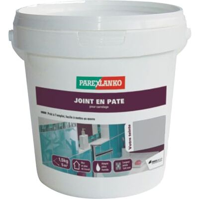 Parexlanko , Joint en Pâte prêt à l'emploi, Joint de carrelage compris entre 1 à 6mm pour mur et plan de travail intérieur, Acier, 1,5kg - Publicité Parexlanko , Joint en Pâte prêt à l'emploi, Joint de carrelage compris entre 1 à 6mm pour mur et plan de travail intérieur, Acier, 1,5kg - Publicité
