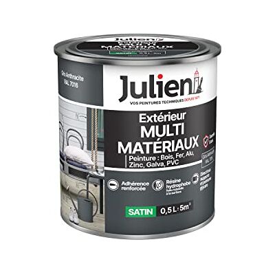 Julien Multi Matériaux Gris - Peinture Extérieure - 0,5L - Publicité Julien Multi Matériaux Gris - Peinture Extérieure - 0,5L - Publicité