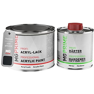 PRiME Pantone 426C Grey Peinture acrylique brillante Pot de 0,75 litre / 750 ml, y compris le durcisseur - Publicité PRiME Pantone 426C Grey Peinture acrylique brillante Pot de 0,75 litre / 750 ml, y compris le durcisseur - Publicité