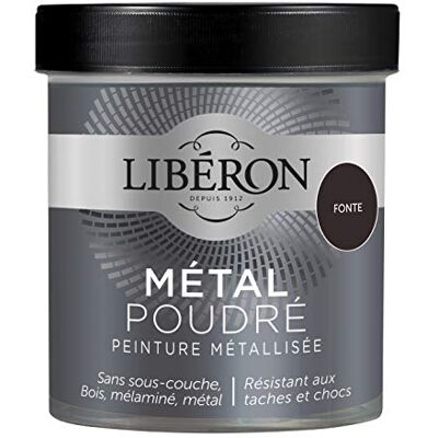 Libéron Peinture décorative Le Métal Poudré, Fonte, 500 ML - Publicité Libéron Peinture décorative Le Métal Poudré, Fonte, 500 ML - Publicité