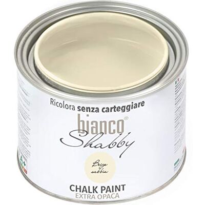 BiancoShabby - Chalk Paint - Beige Sabia - 500 ml - Chalk paint - Publicité BiancoShabby - Chalk Paint - Beige Sabia - 500 ml - Chalk paint - Publicité