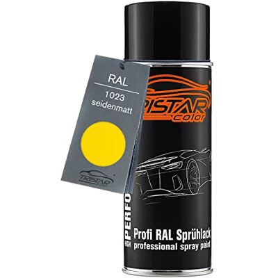 TRISTARcolor RAL 1023 Verkehrsgelb mat satiné, bombe de peinture bombe aérosol 400 ml, à séchage rapide - Publicité TRISTARcolor RAL 1023 Verkehrsgelb mat satiné, bombe de peinture bombe aérosol 400 ml, à séchage rapide - Publicité