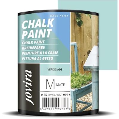 JOVIRA PINTURAS - Pintura Tiza Chalk Paint Al Agua - Verde Jade - 0.750 L - paint - Publicité JOVIRA PINTURAS - Pintura Tiza Chalk Paint Al Agua - Verde Jade - 0.750 L - paint - Publicité