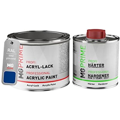 PRiME RAL 5002 Bleu outremer/Ultramarine blue Peinture acrylique brillante Pot de 0,75 litre / 750 ml, y compris le durcisseur - Publicité PRiME RAL 5002 Bleu outremer/Ultramarine blue Peinture acrylique brillante Pot de 0,75 litre / 750 ml, y compris le durcisseur - Publicité