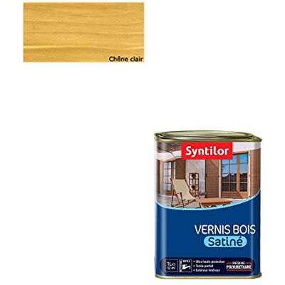 Syntilor Vernis Bois Chêne Clair Satiné 1L - Publicité Syntilor Vernis Bois Chêne Clair Satiné 1L - Publicité