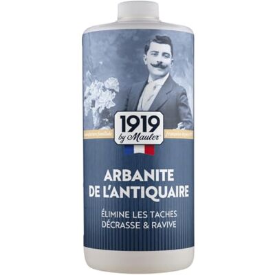 MAULER Arbanite de l'antiquaire rénovateur bois & meuble ancien verni 1L Nettoie, Ravive & Restaure Traverse la couche de verni pour nourrir le bois – Manufacture depuis 1919 - Publicité MAULER Arbanite de l'antiquaire rénovateur bois & meuble ancien verni 1L Nettoie, Ravive & Restaure Traverse la couche de verni pour nourrir le bois – Manufacture depuis 1919 - Publicité