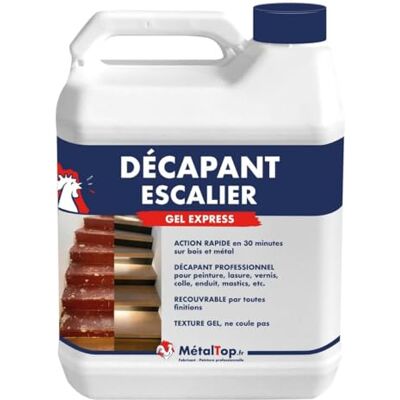Metaltop Decapant Escalier 1 L Formule gel de haute performance pour éliminer vernis, peinture et lasure. Publicité Metaltop Decapant Escalier 1 L Formule gel de haute performance pour éliminer vernis, peinture et lasure. Publicité
