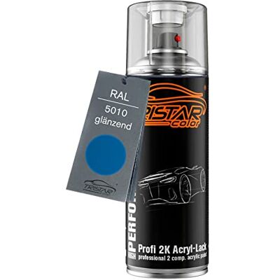 TRISTARcolor RAL 5010 Enzianblau brillant Bombe de peinture acrylique 2K aérosol peinture à vaporiser peinture à pulvériser 400 ml séchage rapide - Publicité TRISTARcolor RAL 5010 Enzianblau brillant Bombe de peinture acrylique 2K aérosol peinture à vaporiser peinture à pulvériser 400 ml séchage rapide - Publicité