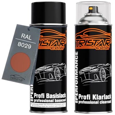 TRISTARcolor RAL 8029 Perlkupfer Perl bombe de peinture + vernis mat satiné Kit peinture de base + vernis, bombes aérosols 400 ml, à séchage rapide - Publicité TRISTARcolor RAL 8029 Perlkupfer Perl bombe de peinture + vernis mat satiné Kit peinture de base + vernis, bombes aérosols 400 ml, à séchage rapide - Publicité
