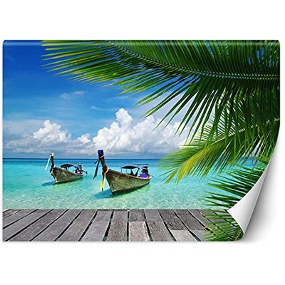 Feeby Papier Peint Intisse Feuilles De Palmier Eau Jetée 300x210 cm bleu Moderne Panoramique XXL Photo Mural Muraux Chambre Bureau Salle Océan Tropiques Exotique Bateaux - Publicité Feeby Papier Peint Intisse Feuilles De Palmier Eau Jetée 300x210 cm bleu Moderne Panoramique XXL Photo Mural Muraux Chambre Bureau Salle Océan Tropiques Exotique Bateaux - Publicité
