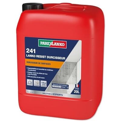 Parexlanko Durcisseur de surface 241 LANKO RESIST DURCISSEUR Agent de protection anti-poussière et anti-usure Pour sols, murs et ouvrages en ciment Bidon de 20L - Publicité Parexlanko Durcisseur de surface 241 LANKO RESIST DURCISSEUR Agent de protection anti-poussière et anti-usure Pour sols, murs et ouvrages en ciment Bidon de 20L - Publicité