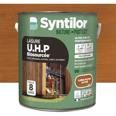 Syntilor Lasure U.H.P. Biosourcée Chêne Moyen Satiné 5L - Publicité Syntilor Lasure U.H.P. Biosourcée Chêne Moyen Satiné 5L - Publicité