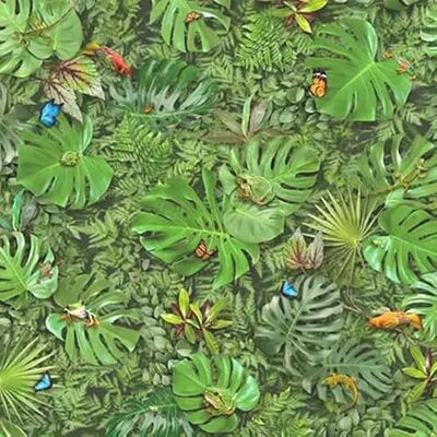 Decoweb Sol Vinyle Textile Relief 3D Imprimé Faune et Flore Tropicale Rouleau de 2m x 2m - Publicité Decoweb Sol Vinyle Textile Relief 3D Imprimé Faune et Flore Tropicale Rouleau de 2m x 2m - Publicité