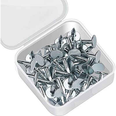 profiwoab Lot de 100 clous de toiture en feutre de 13 mm pour abris de jardin en bois, maisons d'été, extérieur - Publicité profiwoab Lot de 100 clous de toiture en feutre de 13 mm pour abris de jardin en bois, maisons d'été, extérieur - Publicité