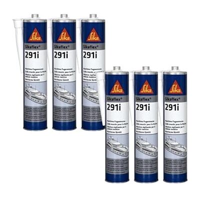 Sika Sikaflex 291i Mastic Marin - Blanc - 6x300ml - Publicité Sika Sikaflex 291i Mastic Marin - Blanc - 6x300ml - Publicité