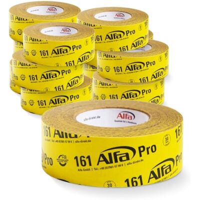 Alfa 161 Pro» Ruban adhésif en papier haute performance, 12 pièces, 50 mm x 40m, ultra fixant à usage intérieur - Publicité Alfa 161 Pro» Ruban adhésif en papier haute performance, 12 pièces, 50 mm x 40m, ultra fixant à usage intérieur - Publicité