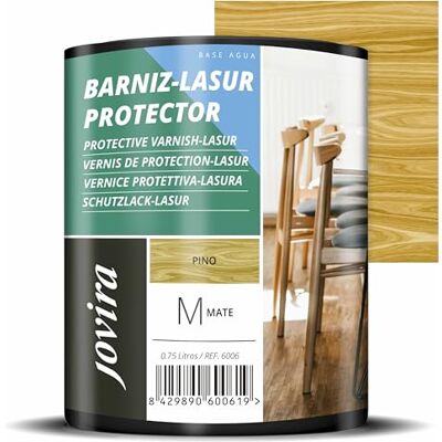 JOVIRA PINTURAS Lasur Protecteur Mat à l’eau Pin 0,75L - Finition bois - Publicité JOVIRA PINTURAS Lasur Protecteur Mat à l’eau Pin 0,75L - Finition bois - Publicité
