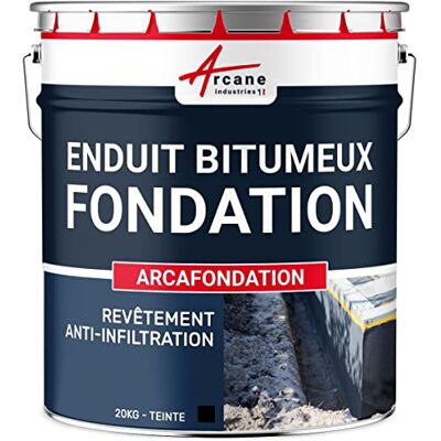 ARCANE INDUSTRIES Enduit Fondation Bitumineux Étanchéité Mur Enterré 20 kg Noir - Publicité ARCANE INDUSTRIES Enduit Fondation Bitumineux Étanchéité Mur Enterré 20 kg Noir - Publicité