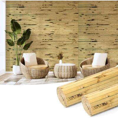 Art3d Lot de 2 Panneau Mural en Bambou Naturel, Panneau Renouvelable Pour Décoration Murale Intérieure,Plafond,Meubles,Armoire,Bureau,30 x 244 cm,Brûlé clair - Publicité Art3d Lot de 2 Panneau Mural en Bambou Naturel, Panneau Renouvelable Pour Décoration Murale Intérieure,Plafond,Meubles,Armoire,Bureau,30 x 244 cm,Brûlé clair - Publicité