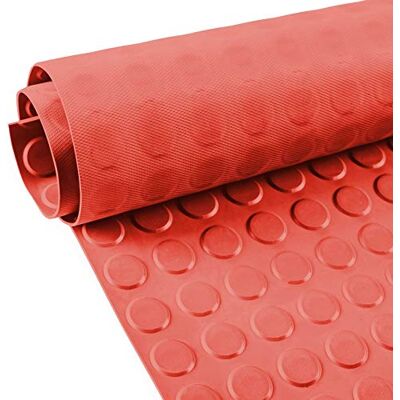 ANRO Tapis de sol en caoutchouc avec picots 3 mm Tapis de sol en mètre pour atelier, tapis antidérapant, support de table de travail, tapis en caoutchouc pour remorque, cave, garage TPE Rouge 100 - Publicité ANRO Tapis de sol en caoutchouc avec picots 3 mm Tapis de sol en mètre pour atelier, tapis antidérapant, support de table de travail, tapis en caoutchouc pour remorque, cave, garage TPE Rouge 100 - Publicité